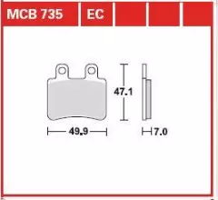 Колодки гальмівні дискові LUCAS MCB735EC