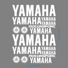 Наклейка логотип Yamaha Universal, Білий