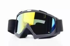 Окуляри кросові Китай дзеркальне жовте скло, Чорний