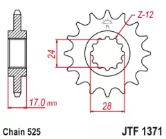 Зірка передня JT Sprockets JTF1371.14