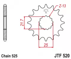 Зірка передня JT Sprockets JTF520.16