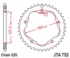 Зірка задня JT Sprockets JTA752.42