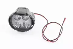 Фара додаткова світлодіодна вологозахисна - 4 LED з кріпленням, 65*50мм ЗЧ-МОТО, (Китай)