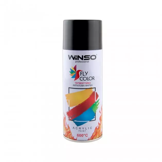 Фарба Winso високотемпературна 600°,Spray чорний 450ml