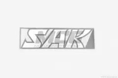 Наклейка логотип SAK (16х5) біла (6873)