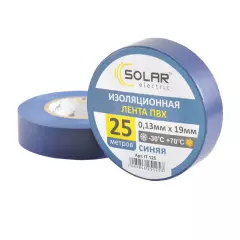 Стрічка ізоляційна SOLAR ПВХ синя 25м