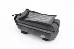 Сумка на раму з відділенням для смартфона сіра, (K)