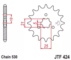 Зірка передня JT Sprockets JTF424.17