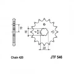 Зірка передня JT Sprockets JTF546.13