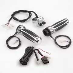 Ручки керма з підігрівом SHOW CHROME Comfort heated grips 17-381, Хром