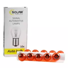 Лампа розжарювання Solar PY21W 12V 21W BA15s Amber (1 шт), Жовтий