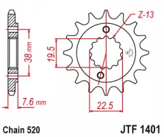 Зірка передня JT Sprockets JTF1401.15