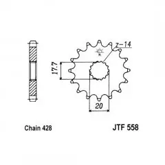 Зірка передня JT Sprockets JTF558.15
