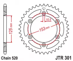 Зірка задня JT Sprockets JTR301.45