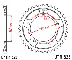 Зірка задня JT Sprockets JTR823.39