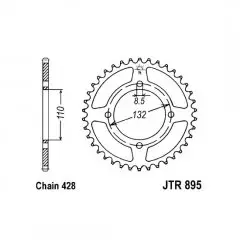 Зірка задня JT Sprockets JTR895.49