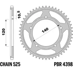 Зірка задня PBR 4398.48C45