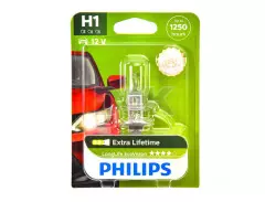 Лампа Philips H1 LongLife EcoVision 12V 55W P14,5s блістер 1шт. (12258LLECOB1)