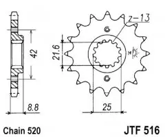 Зірка передня JT Sprockets JTF516.16