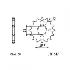 Зірка передня JT Sprockets JTF517.16