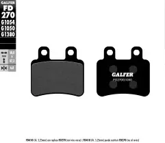 Колодки гальмівні дискові GALFER FD270G1050