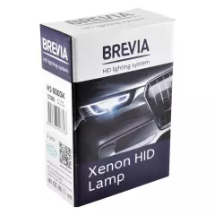 Лампа ксенонова BREVIA H3, 6000K, 85V, 35W PK22s KET, (2шт.) XENON, Блакитний
