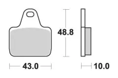 Колодки гальмівні дискові SBS KH435/4 RACING DUAL CARBON передні чорні, Чорний