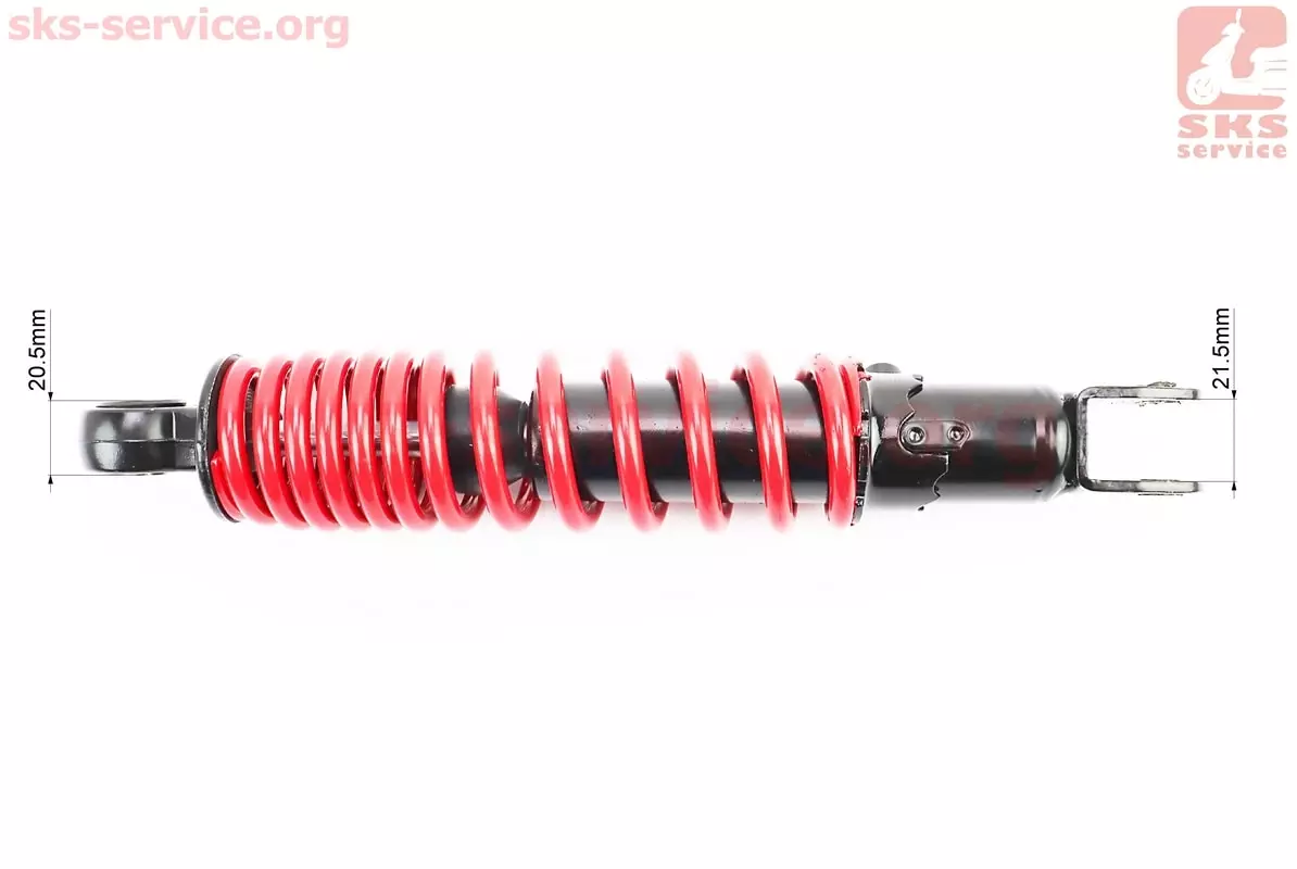 Амортизатор задній GY6, Suzuki 275мм діаметр 47мм (втулка 10мм/вилка 10мм) червоний (TATA) - Фото 3