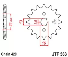 Зірка передня JT Sprockets JTF563.16