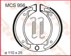 Колодки гальмівні барабанні LUCAS MCS800