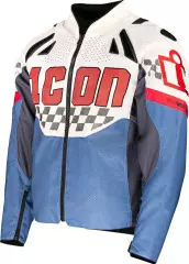 Мотокуртка Icon Contra3 Hero, Синій/Білий, XXL
