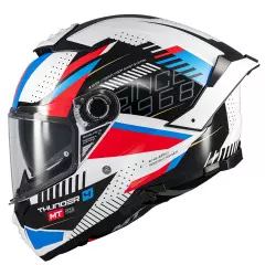 Шолом MT THUNDER 4 SV LUMINENCE, Білий глянцевий/Синій/Червоний, XXXL