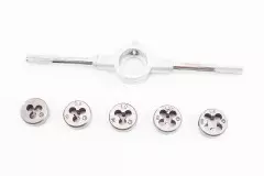 Набір плашок з тримачем d-M4/M5/M6/M8/M10 SD-8019, (INTERTOOL)