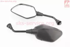 Дзеркала на мотоцикл призма чорні М10 (ССС-знак якості) (Китай)