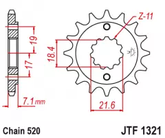 Зірка передня JT Sprockets JTF1321.14