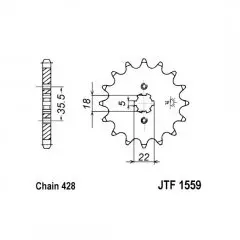 Зірка передня JT Sprockets JTF1559.14