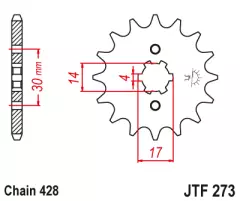 Зірка передня JT Sprockets JTF273.16