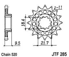 Зірка передня JT Sprockets JTF285.14
