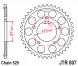 Зірка задня JT Sprockets JTR807.45