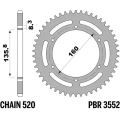 Зірка задня PBR 3552.46