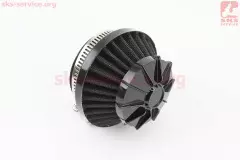Фільтр повітряний нульовий 42мм прямий конус чорний малий (Китай)