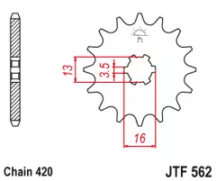Зірка передня JT Sprockets JTF562.10
