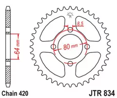 Зірка задня JT Sprockets JTR834.28
