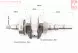 Колінвал 192F (Dшейки-43mm, H-121.0mm) під шпонку d-25mm + шестерні + підшипник, запресований (TATA) - Фото 2