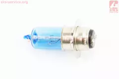 Лампа фари P15D-25-1 12V 35/35W Синя (Китай), Синій