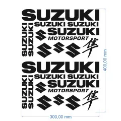 Наклейка логотип Suzuki Universal, Чорний