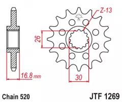 Зірка передня JT Sprockets JTF1269.16