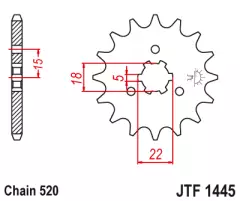 Зірка передня JT Sprockets JTF1445.11