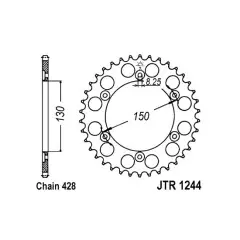Зірка задня JT Sprockets JTR1244.54