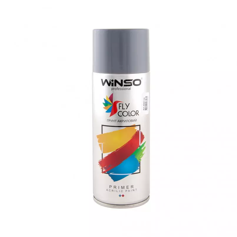 Ґрунтовка Winso акрилова, Spray темно-сірий 450ml, Сірий